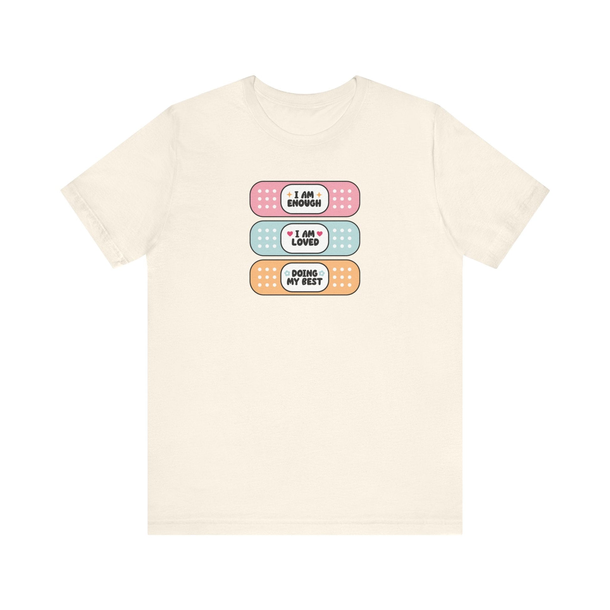 "I Am Enough" Bandage Teacher T-shirt - Teacher Care Crate-T-Shirt