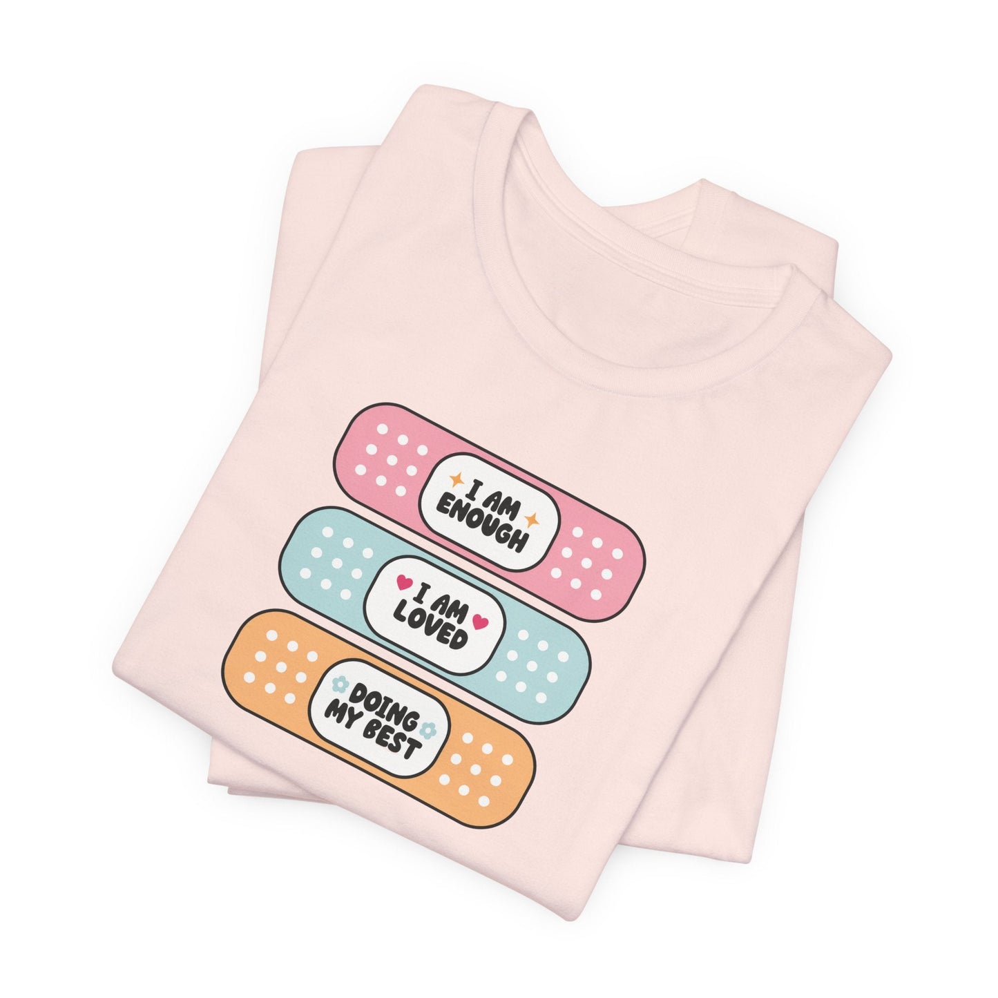 "I Am Enough" Bandage Teacher T-shirt - Teacher Care Crate-T-Shirt