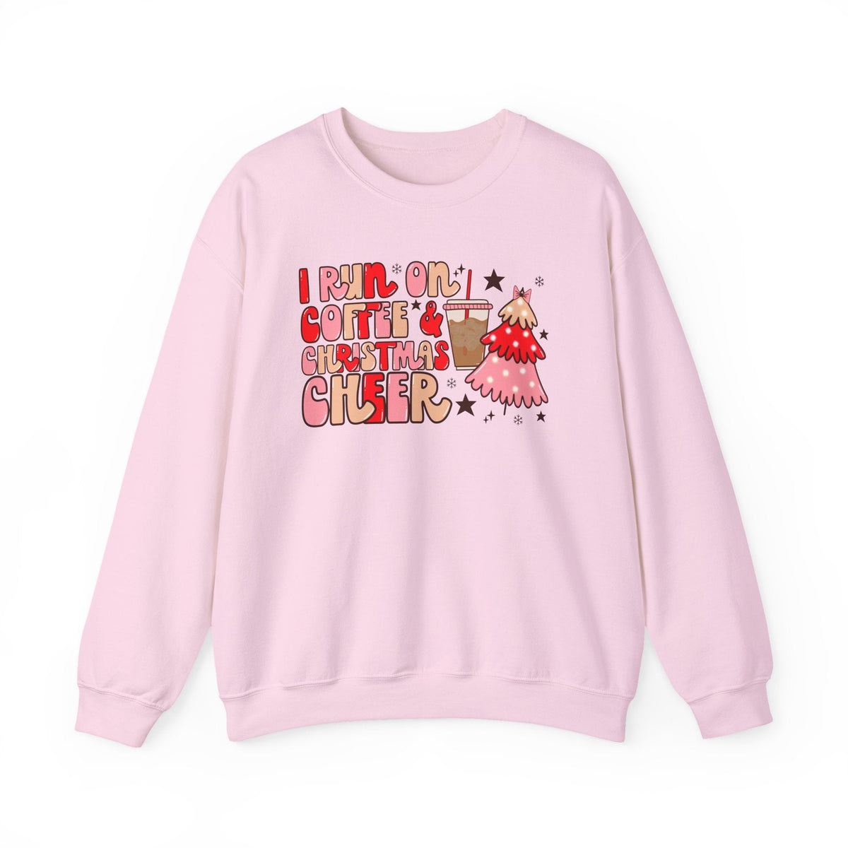 "I Run on Coffee & Christmas Cheer" Holiday Teacher Sweatshirt - Teacher Care Crate-Sweatshirt