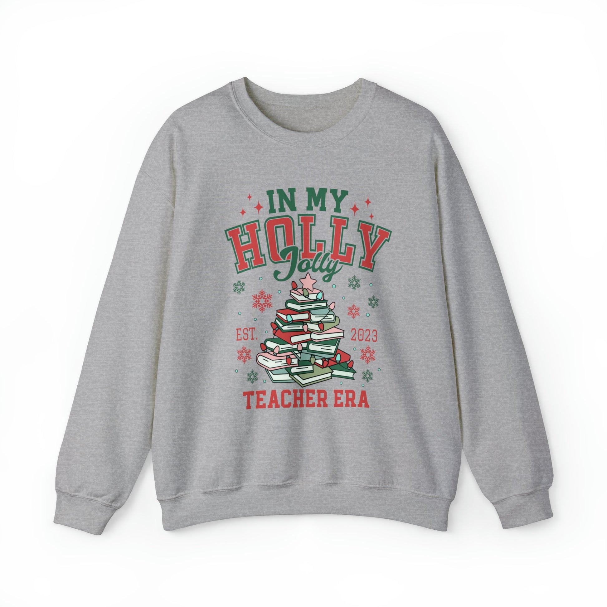 "In my Holly Jolly Teacher Era" Teacher Sweatshirt - Teacher Care Crate - Sweatshirt