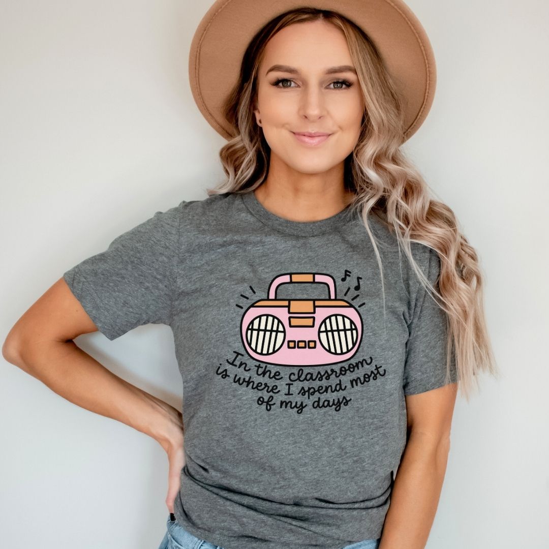 "In the Classroom" Radio Teacher T-shirt - Teacher Care Crate-T-Shirt