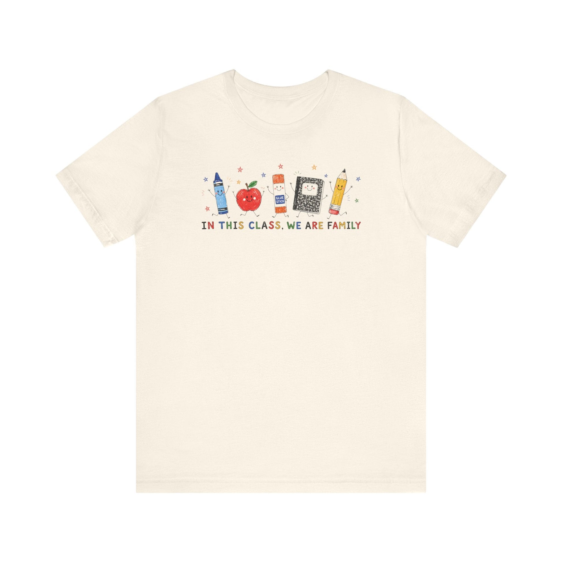 "In This Class We Are Family" Cute Doodles Teacher T-shirt - Teacher Care Crate-T-Shirt