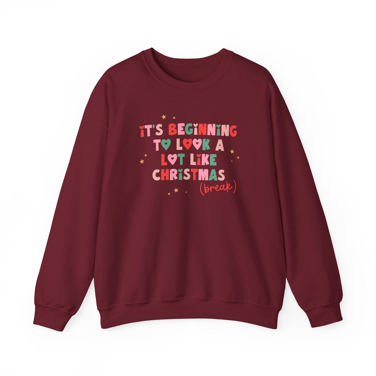 "It's Beginning to Look A Lot Like Christmas Break" Teacher Sweatshirt - Teacher Care Crate-Sweatshirt