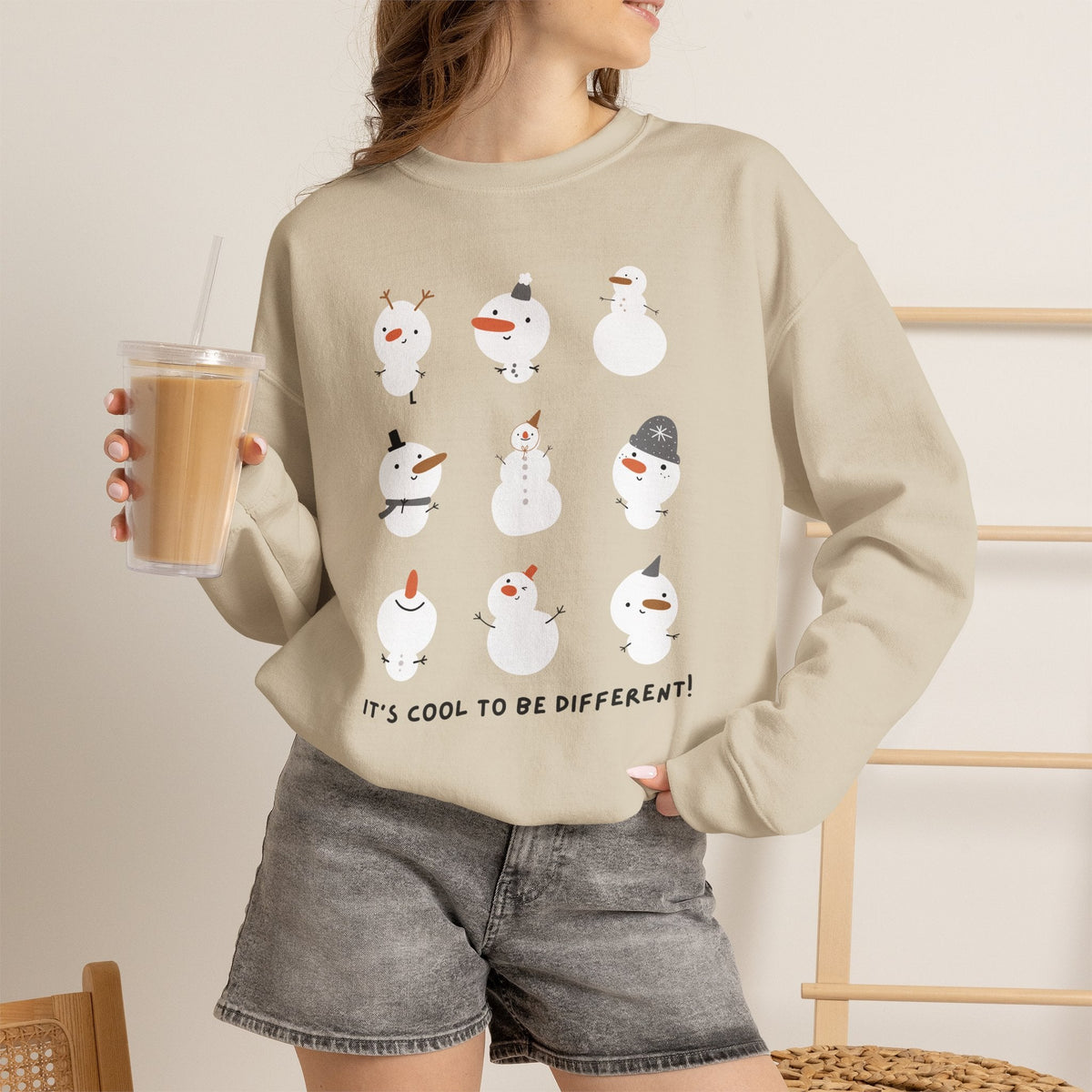 "It's Cool to be Different" Winter Teacher Sweatshirt - Teacher Care Crate-Sweatshirt