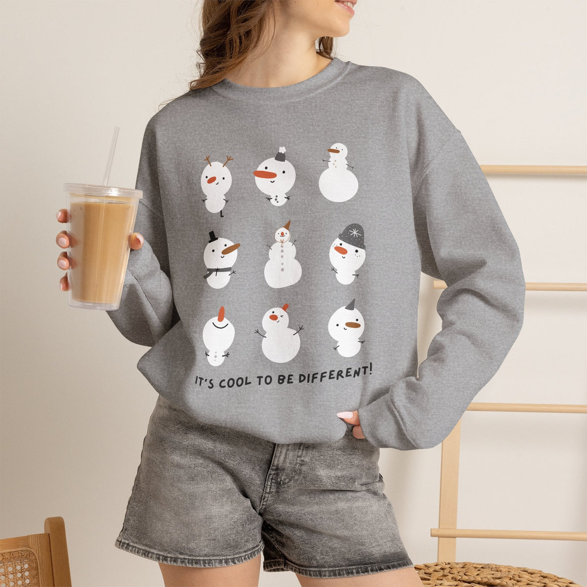 "It's Cool to be Different" Winter Teacher Sweatshirt - Teacher Care Crate-Sweatshirt
