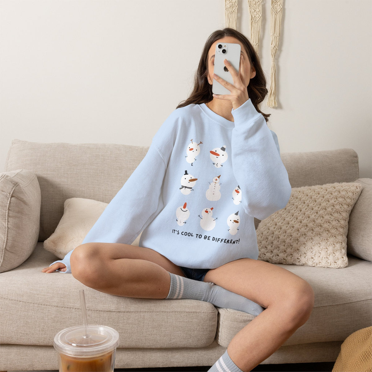 "It's Cool to be Different" Winter Teacher Sweatshirt - Teacher Care Crate-Sweatshirt