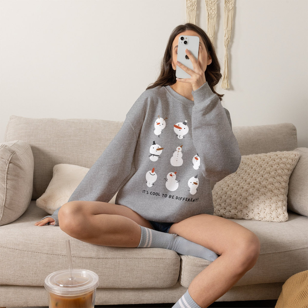 "It's Cool to be Different" Winter Teacher Sweatshirt - Teacher Care Crate-Sweatshirt