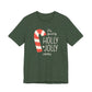 "It's Giving Holly Jolly Vibes" Candycane Teacher Shirt - Teacher Care Crate - T-Shirt