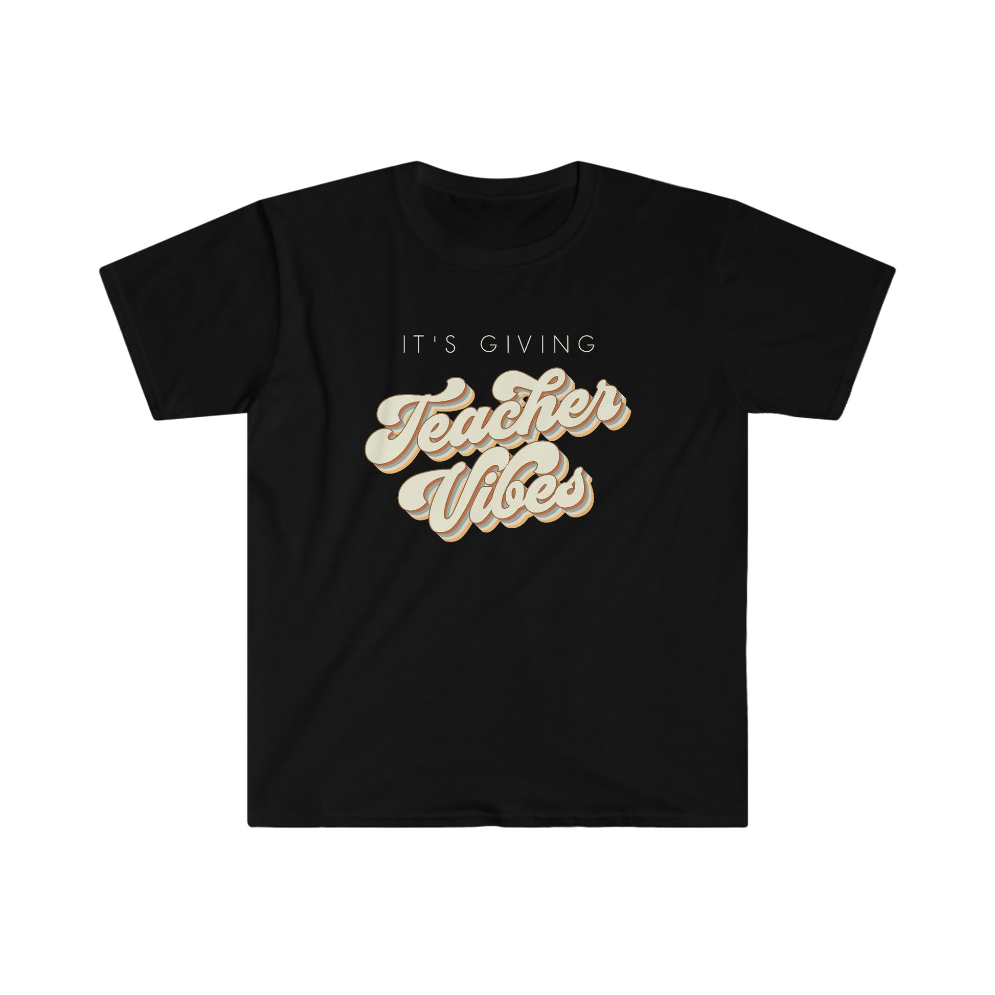 "It's Giving Teacher Vibes" Neutral Teacher T-shirt - Teacher Care Crate - T-Shirt