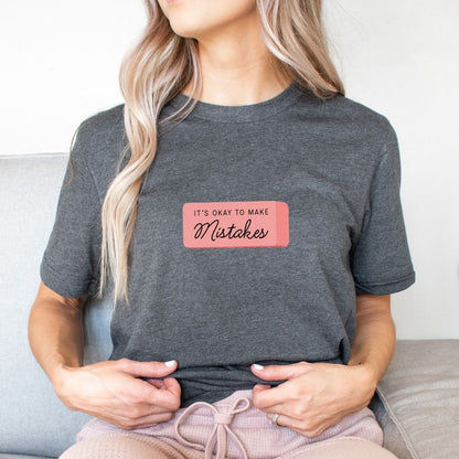 "It's Okay to Make Mistakes" Eraser Teacher T-shirt - Teacher Care Crate-T-Shirt