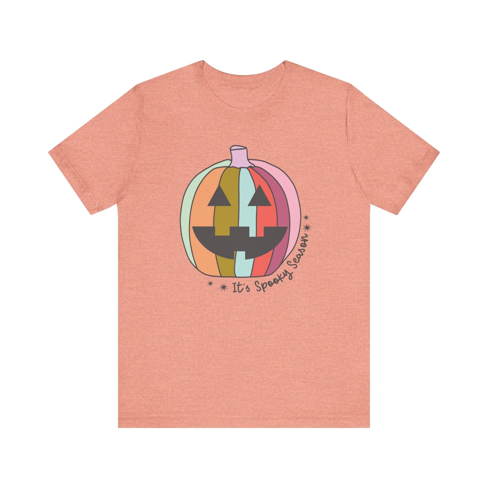 "It's Spooky Season" Colorful Pumpkin Halloween Teacher T-shirt - Teacher Care Crate - T-Shirt