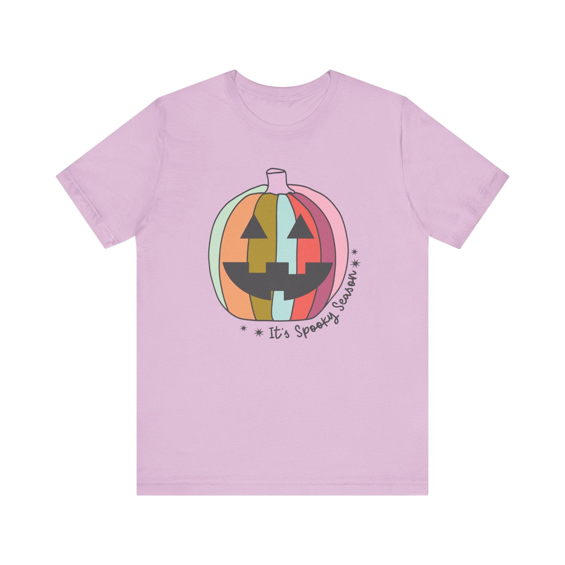 "It's Spooky Season" Colorful Pumpkin Halloween Teacher T-shirt - Teacher Care Crate - T-Shirt