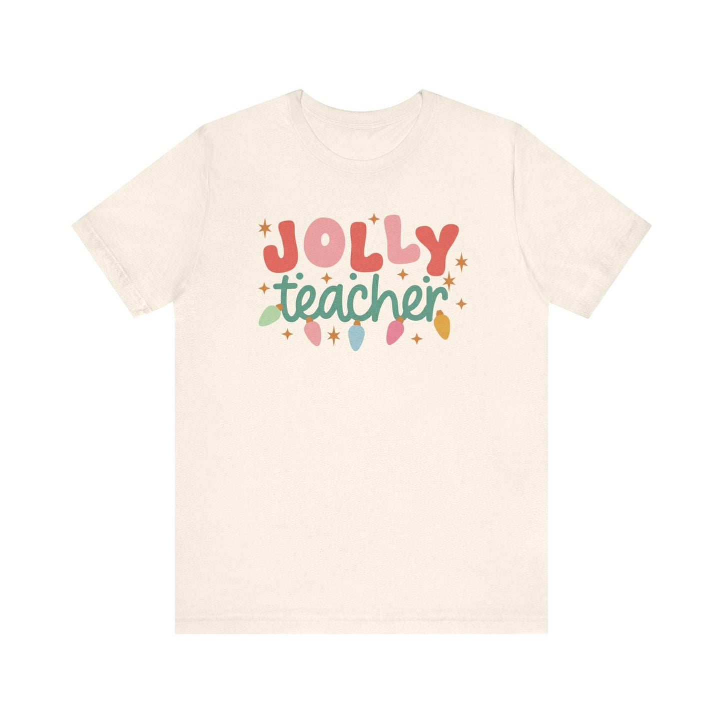 "Jolly Teacher" Festive Teacher T-shirt - Teacher Care Crate - T-Shirt