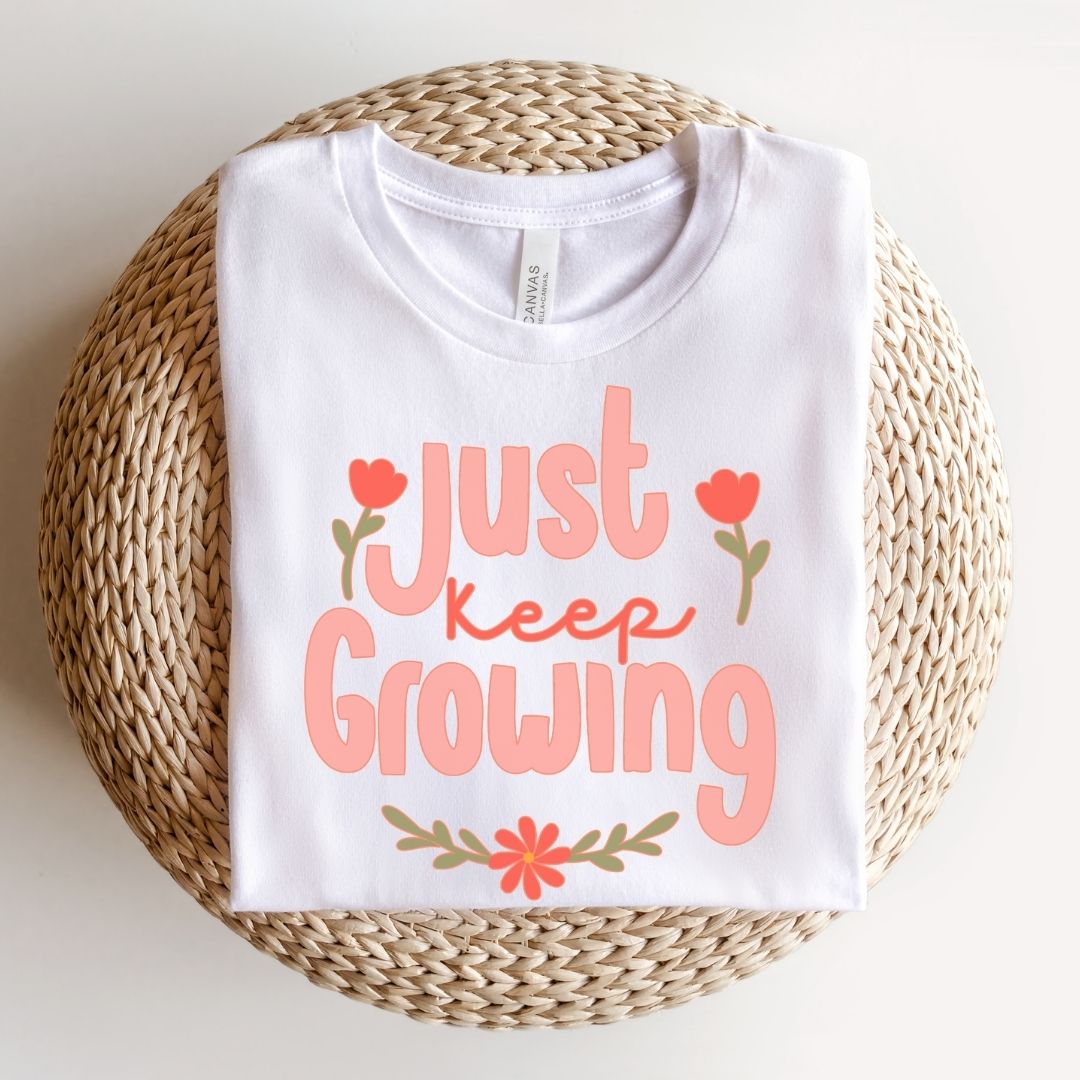 "Just Keep Growing" Teacher T-shirt - Teacher Care Crate-T-Shirt