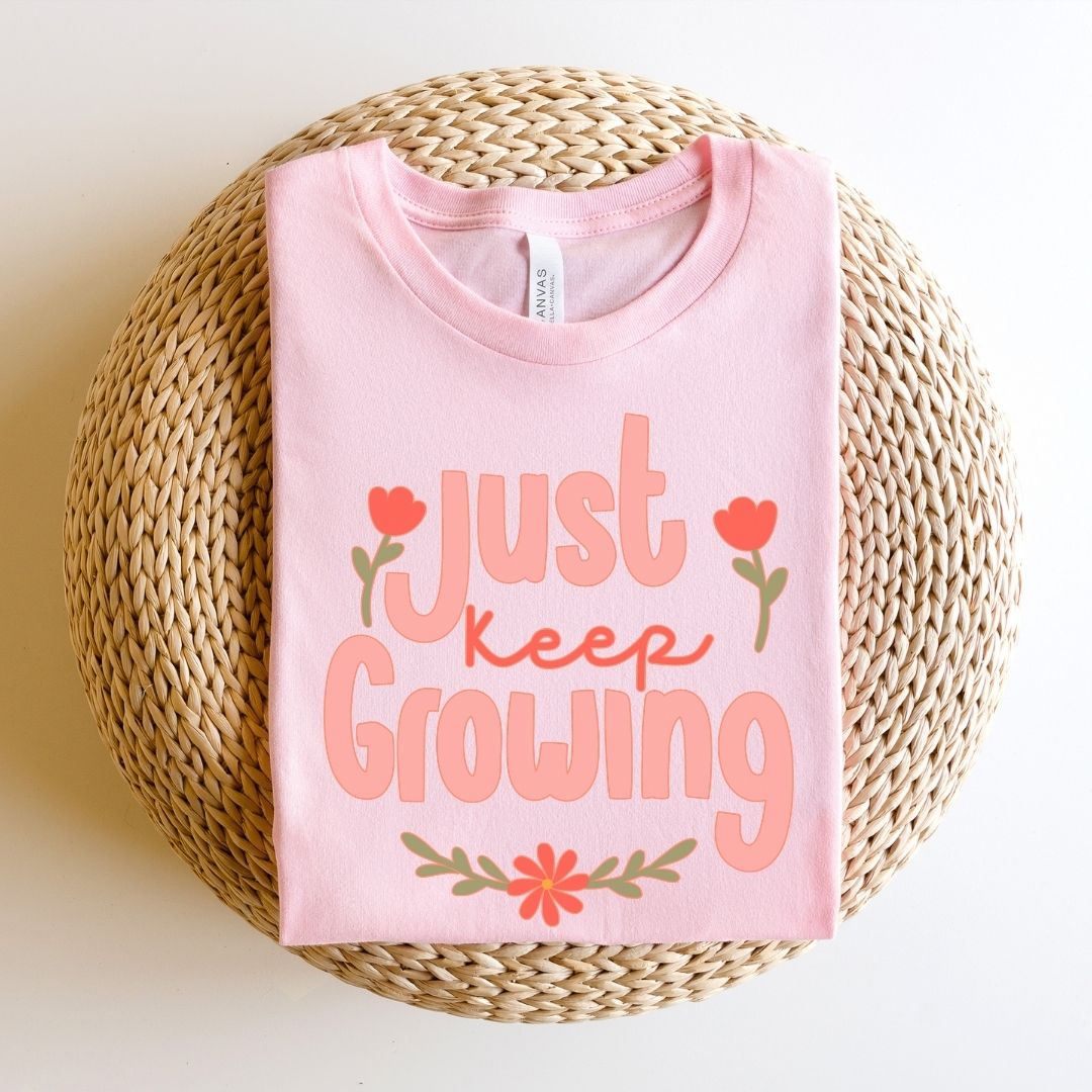 "Just Keep Growing" Teacher T-shirt - Teacher Care Crate-T-Shirt