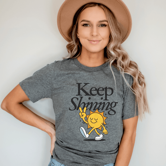 "Keep Shining" Retro Teacher T-shirt - Teacher Care Crate - T-Shirt
