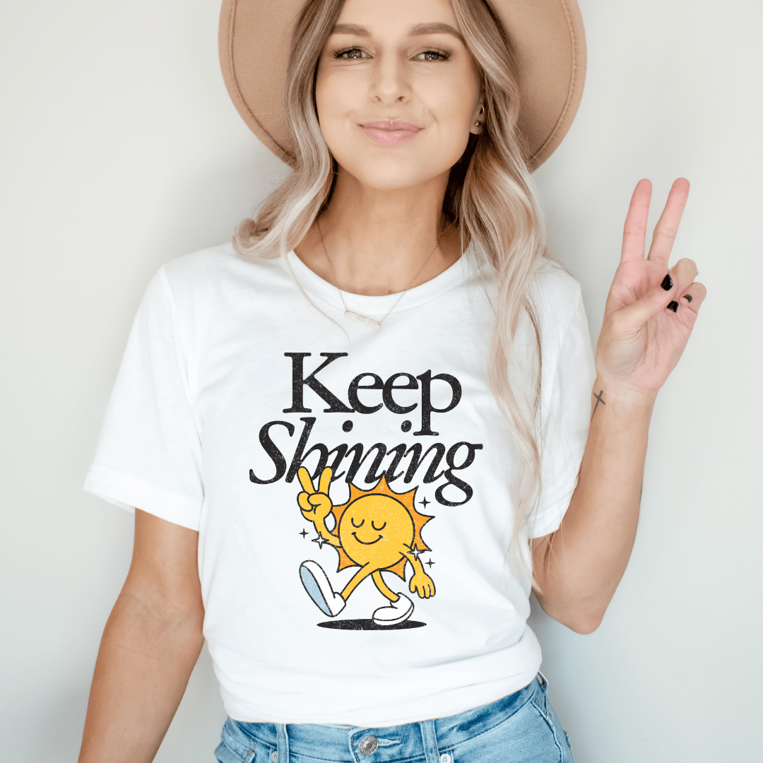 "Keep Shining" Retro Teacher T-shirt - Teacher Care Crate - T-Shirt