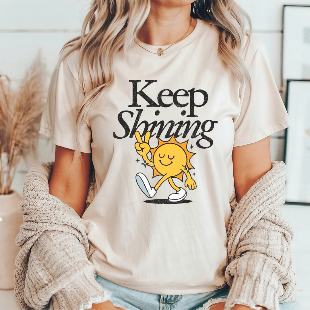 "Keep Shining" Retro Teacher T-shirt - Teacher Care Crate - T-Shirt