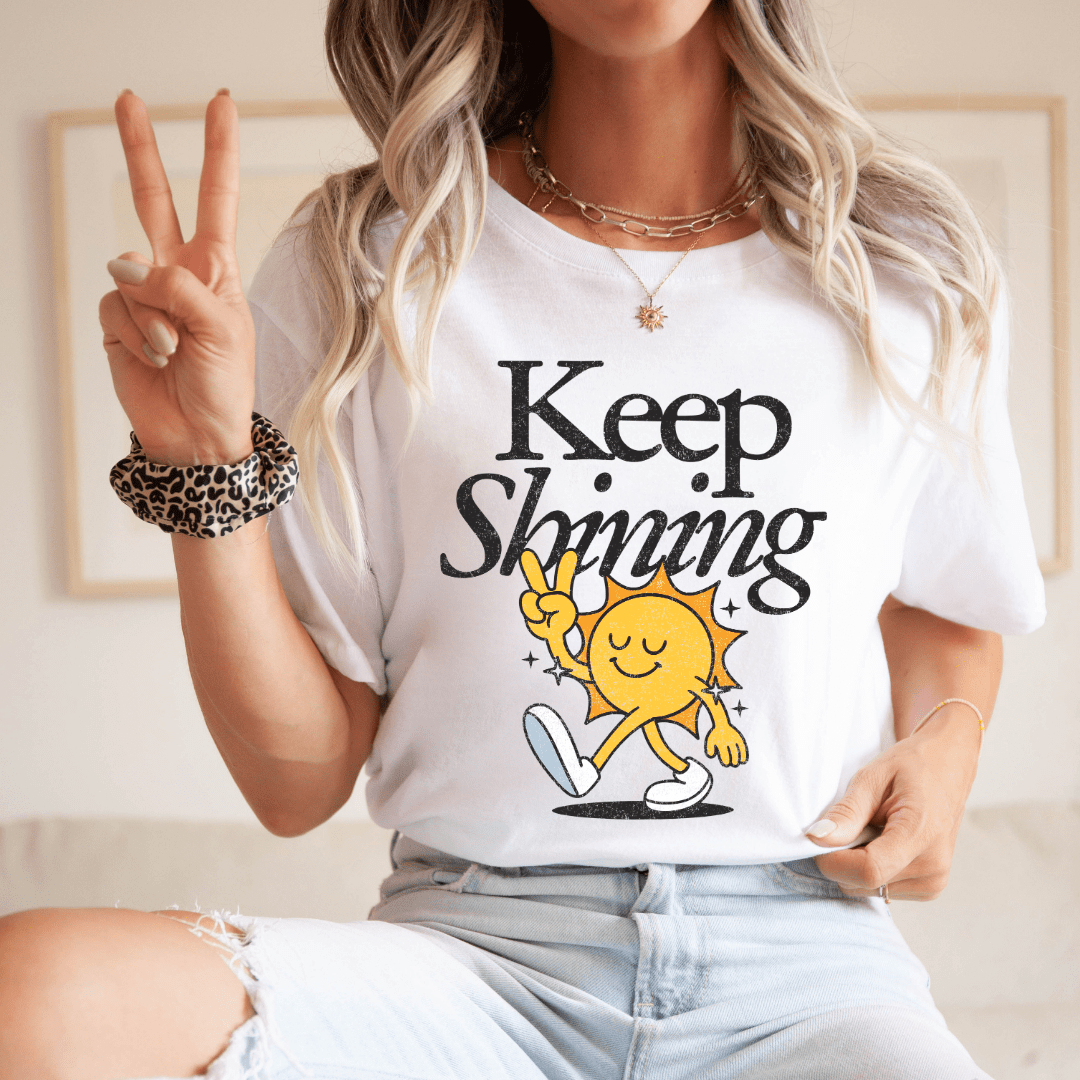 "Keep Shining" Retro Teacher T-shirt - Teacher Care Crate - T-Shirt