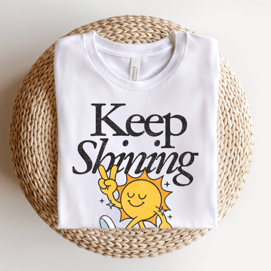 "Keep Shining" Retro Teacher T-shirt - Teacher Care Crate - T-Shirt