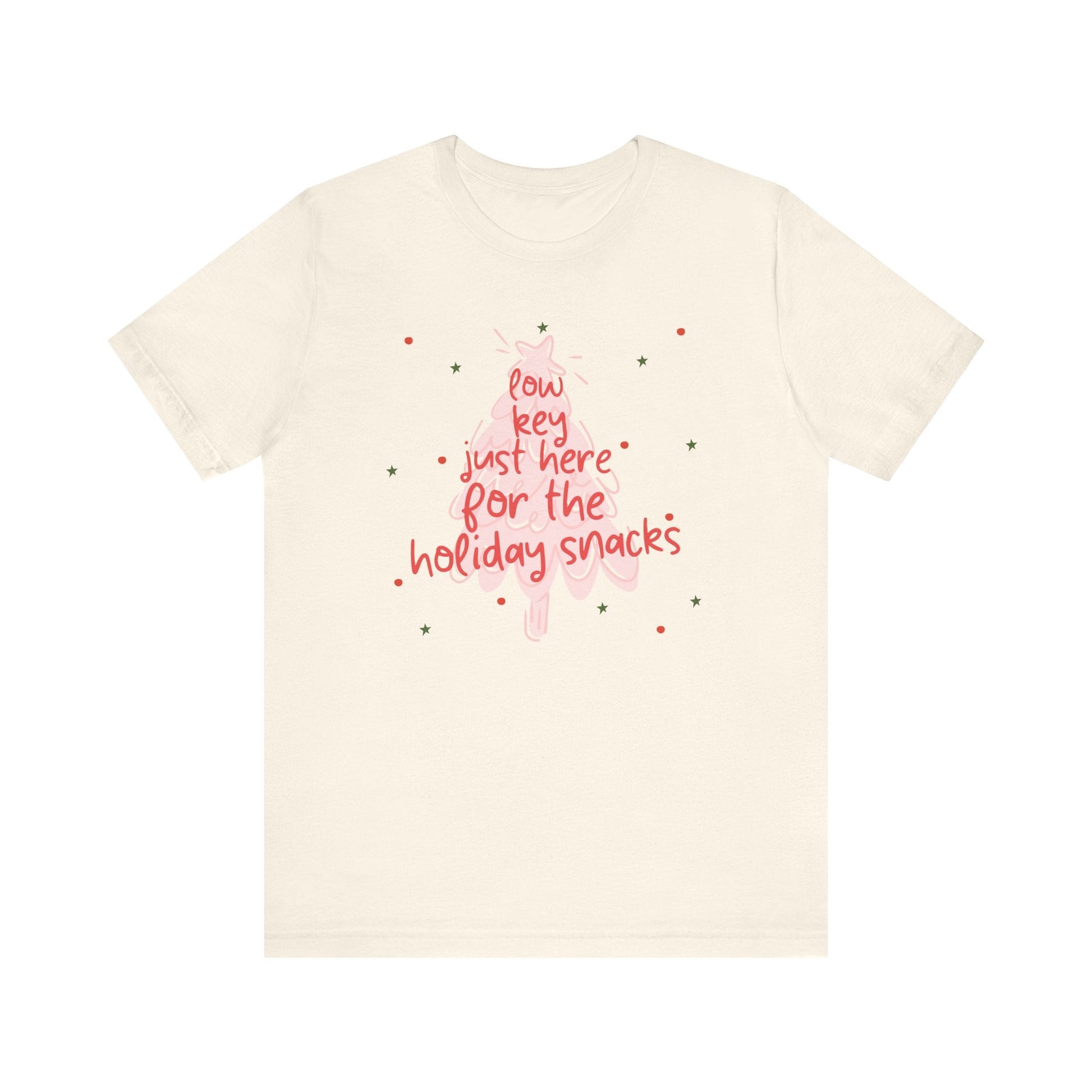 "Low Key Just Here for the Holiday Snacks" Teacher T-shirt - Teacher Care Crate - T-Shirt