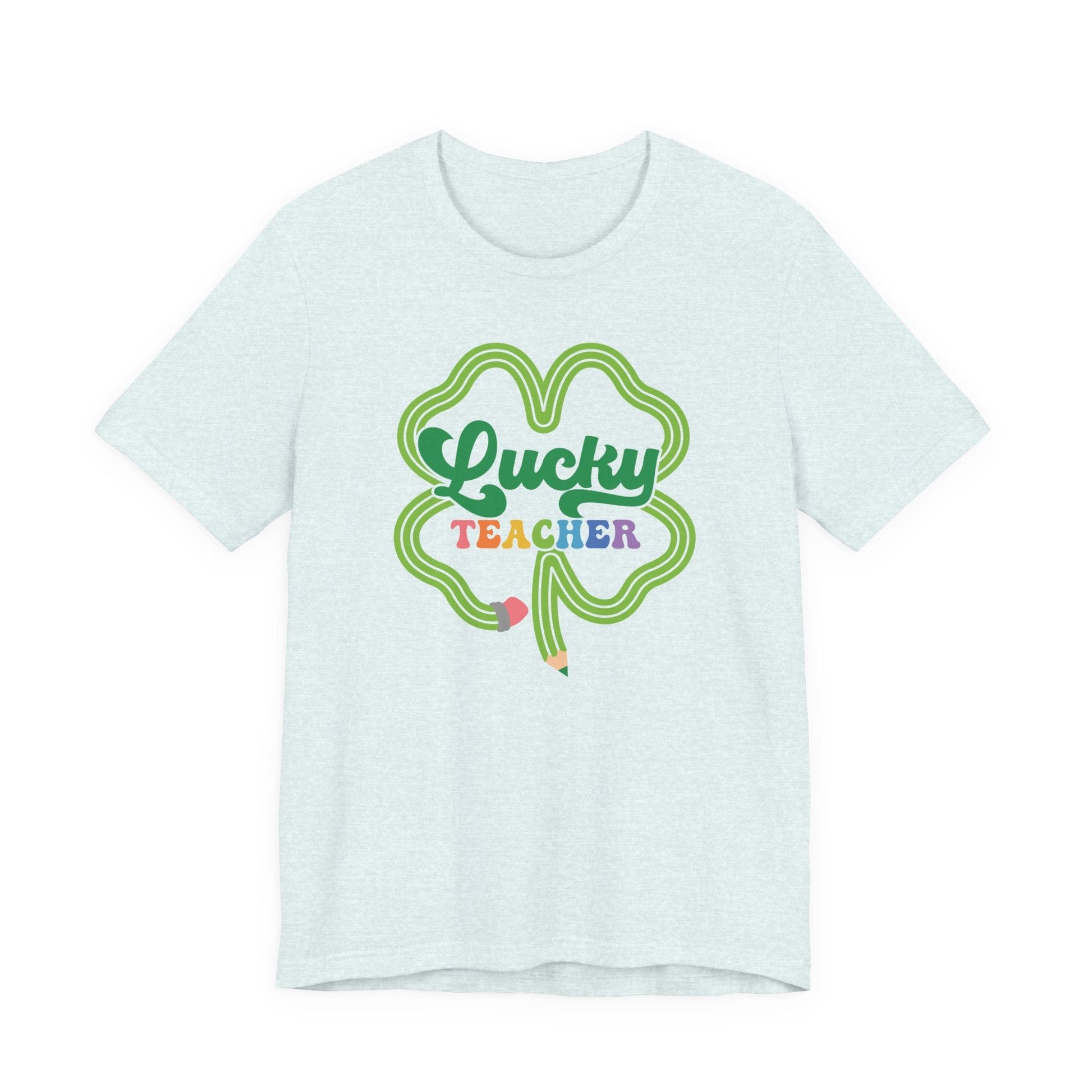 "Lucky Teacher" Pencil - Shamrock Teacher T-shirt - Teacher Care Crate - T-Shirt