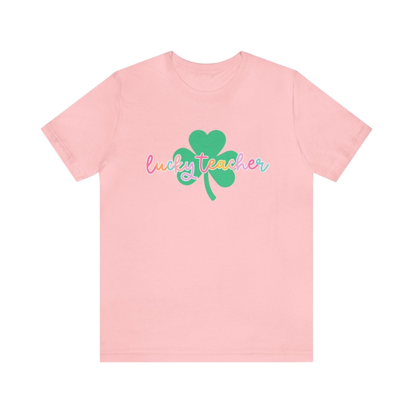 "Lucky Teacher" Shamrock St. Patrick's Day Teacher T-shirt - Teacher Care Crate - T-Shirt