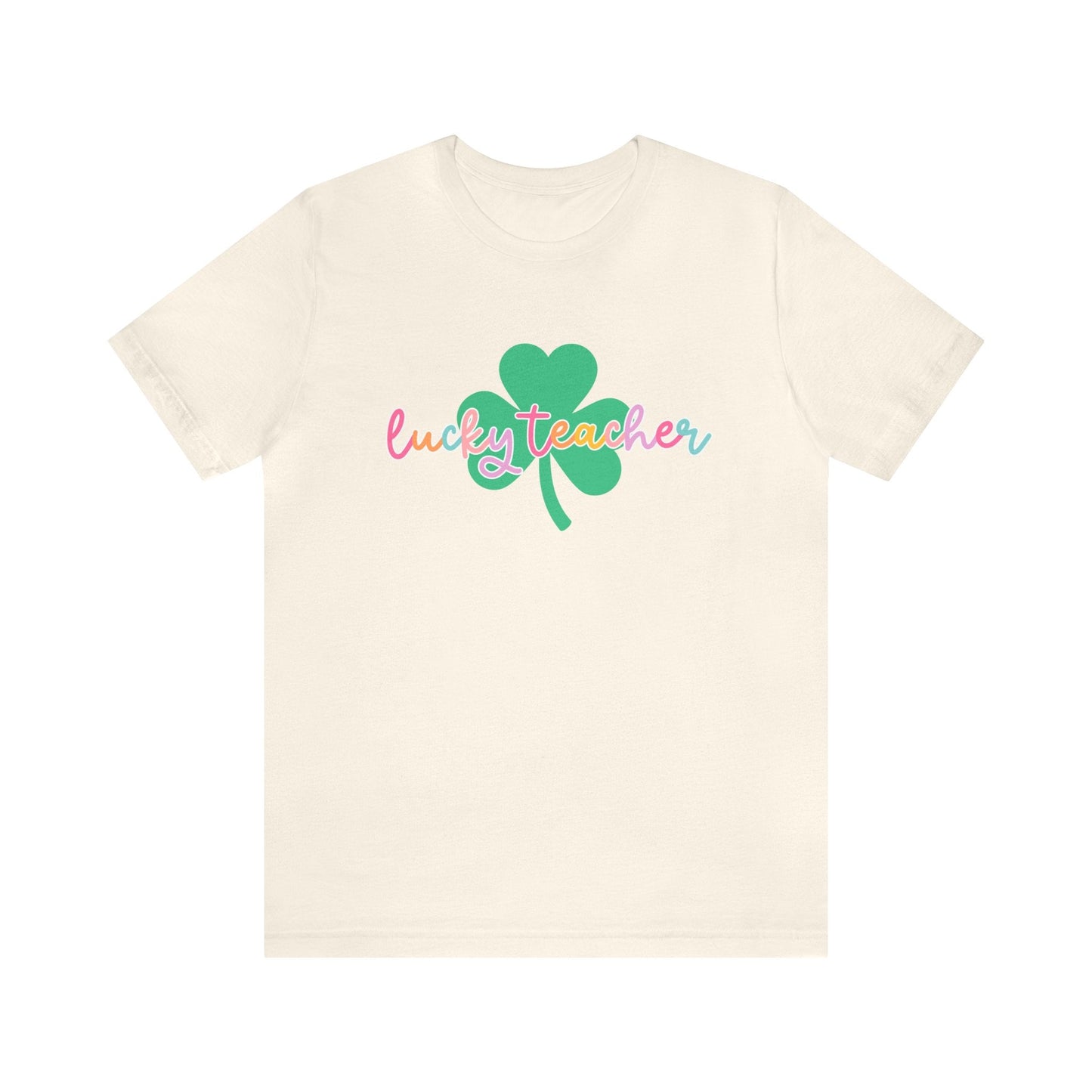 "Lucky Teacher" Shamrock St. Patrick's Day Teacher T-shirt - Teacher Care Crate - T-Shirt