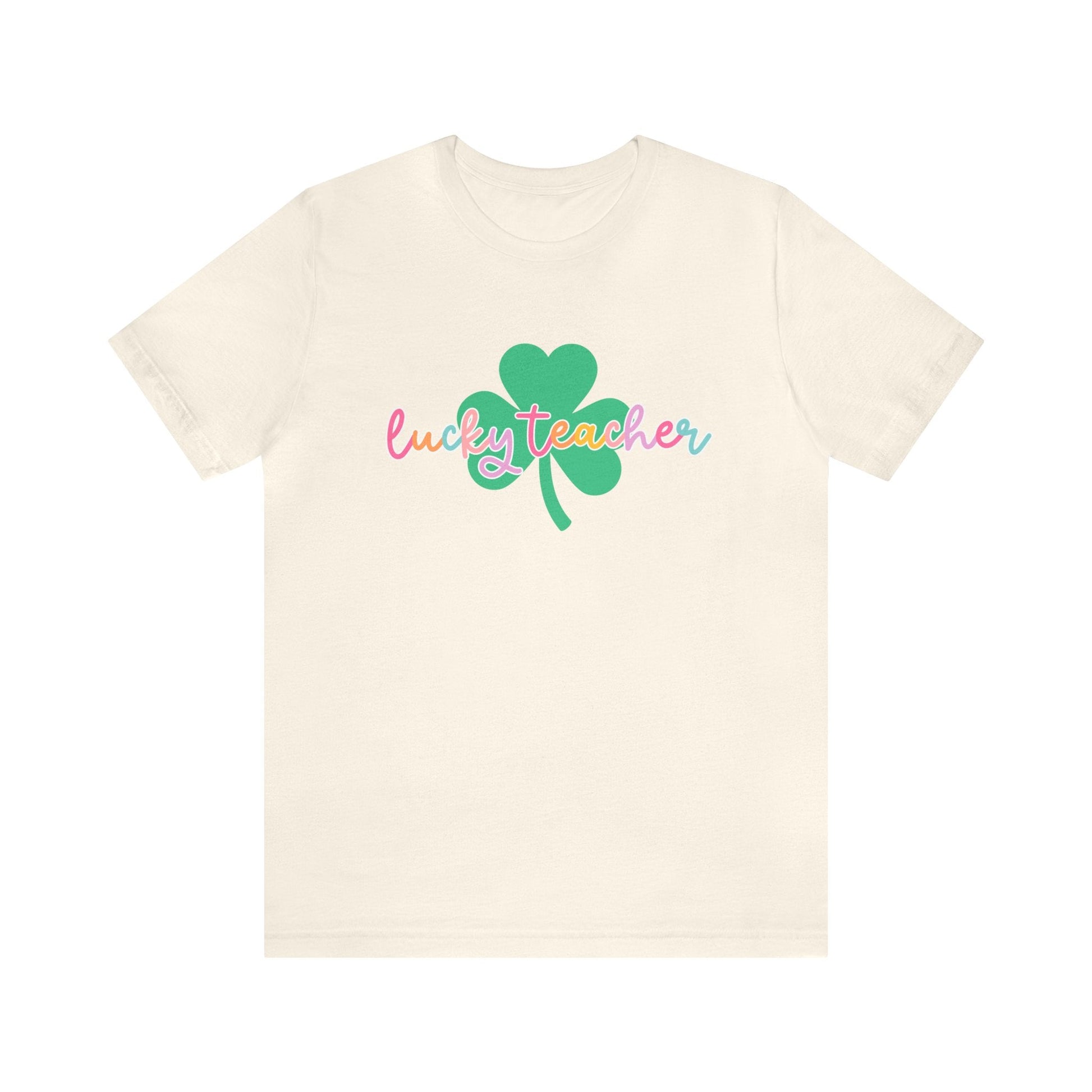 "Lucky Teacher" Shamrock St. Patrick's Day Teacher T-shirt - Teacher Care Crate - T-Shirt