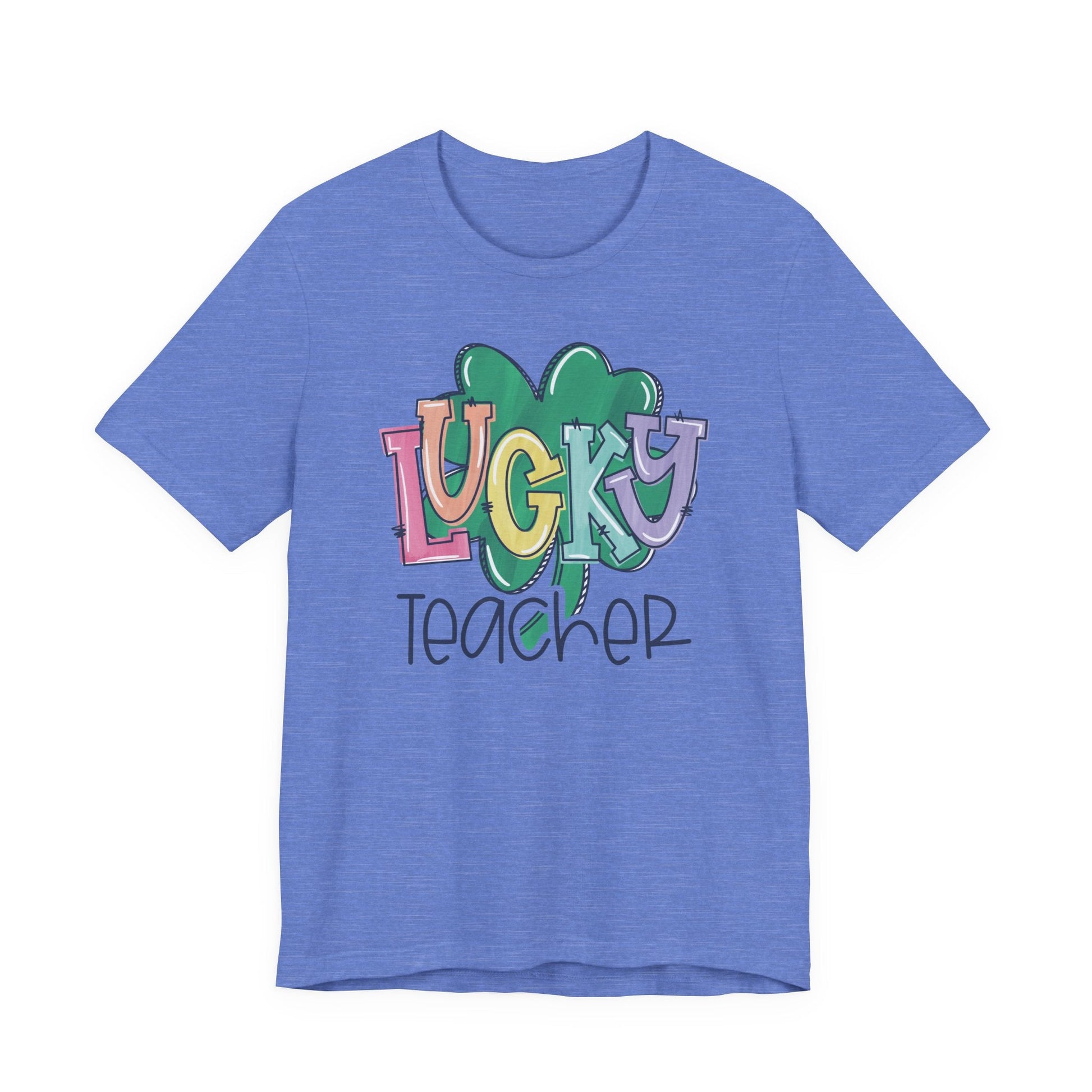 "Lucky Teacher" Shamrock Teacher T-shirt - Teacher Care Crate - T-Shirt
