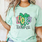 "Lucky Teacher" Shamrock Teacher T-shirt - Teacher Care Crate - T-Shirt