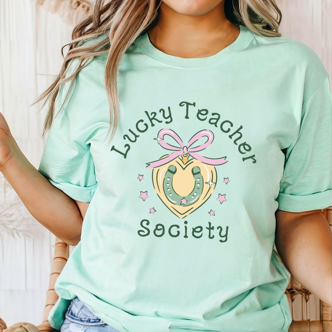 "Lucky Teacher Society" Teacher T-shirt - Teacher Care Crate - T-Shirt