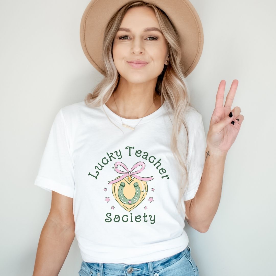 "Lucky Teacher Society" Teacher T-shirt - Teacher Care Crate - T-Shirt