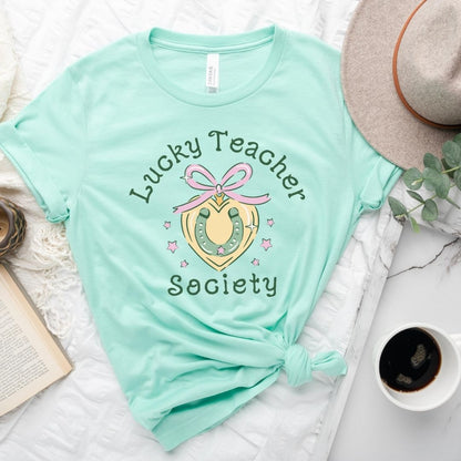 "Lucky Teacher Society" Teacher T-shirt - Teacher Care Crate - T-Shirt