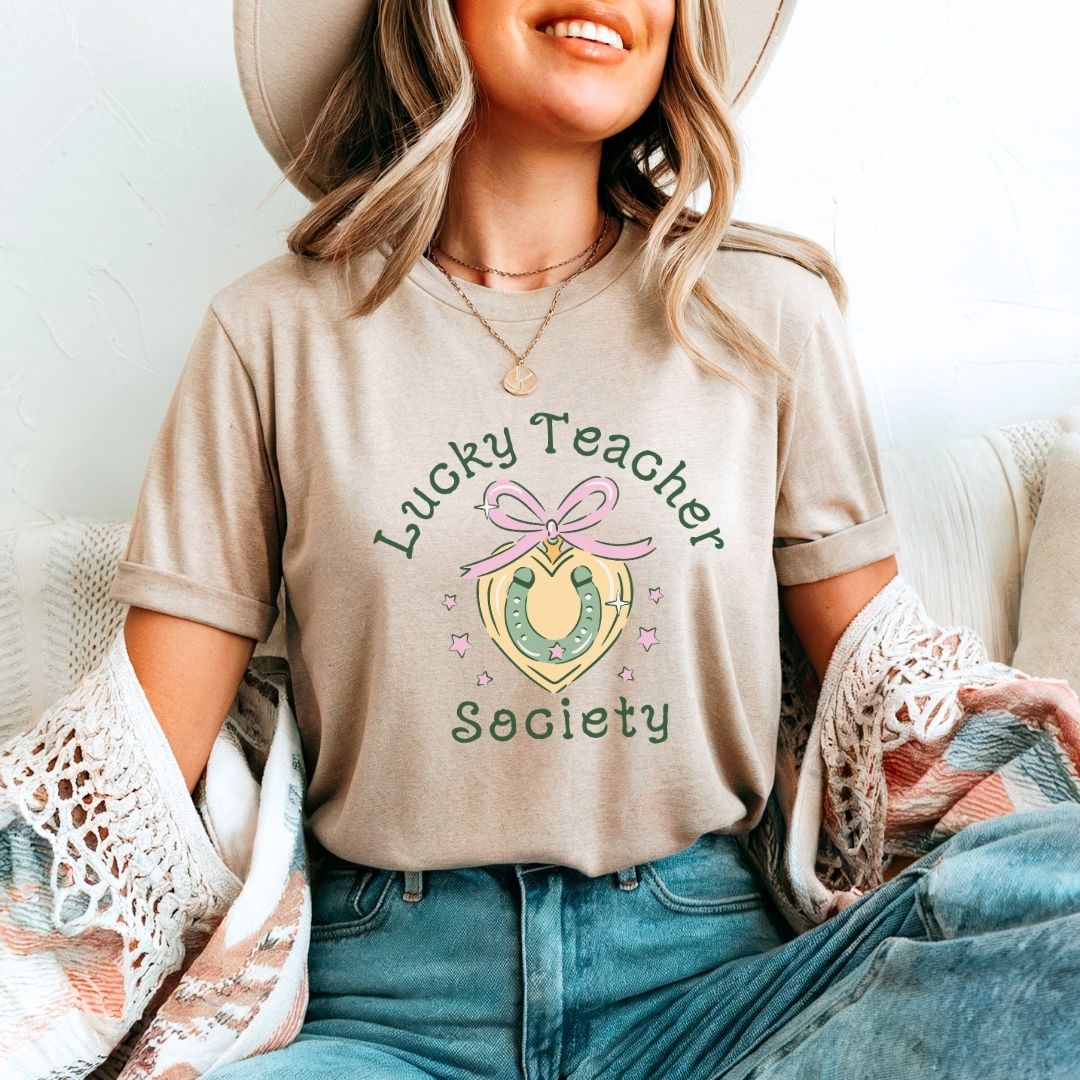 "Lucky Teacher Society" Teacher T-shirt - Teacher Care Crate - T-Shirt