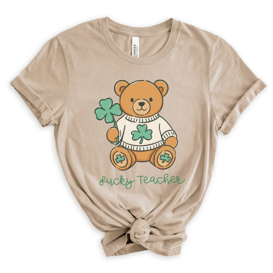 "Lucky Teacher" Teddy Bear Teacher T-shirt - Teacher Care Crate - T-Shirt