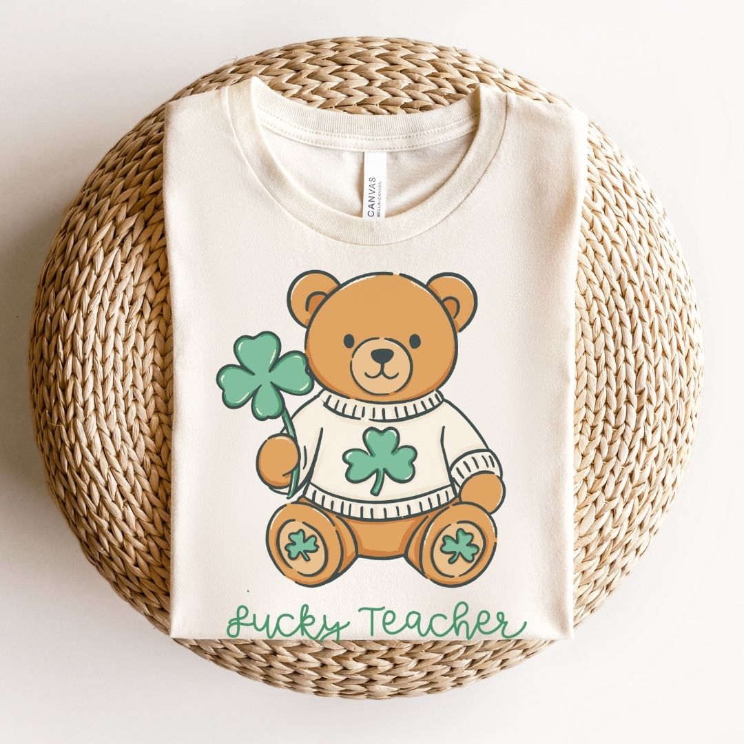 "Lucky Teacher" Teddy Bear Teacher T-shirt - Teacher Care Crate - T-Shirt