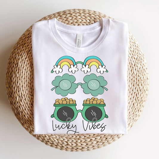 "Lucky Vibes" Glasses Teacher T-shirt - Teacher Care Crate - T-Shirt