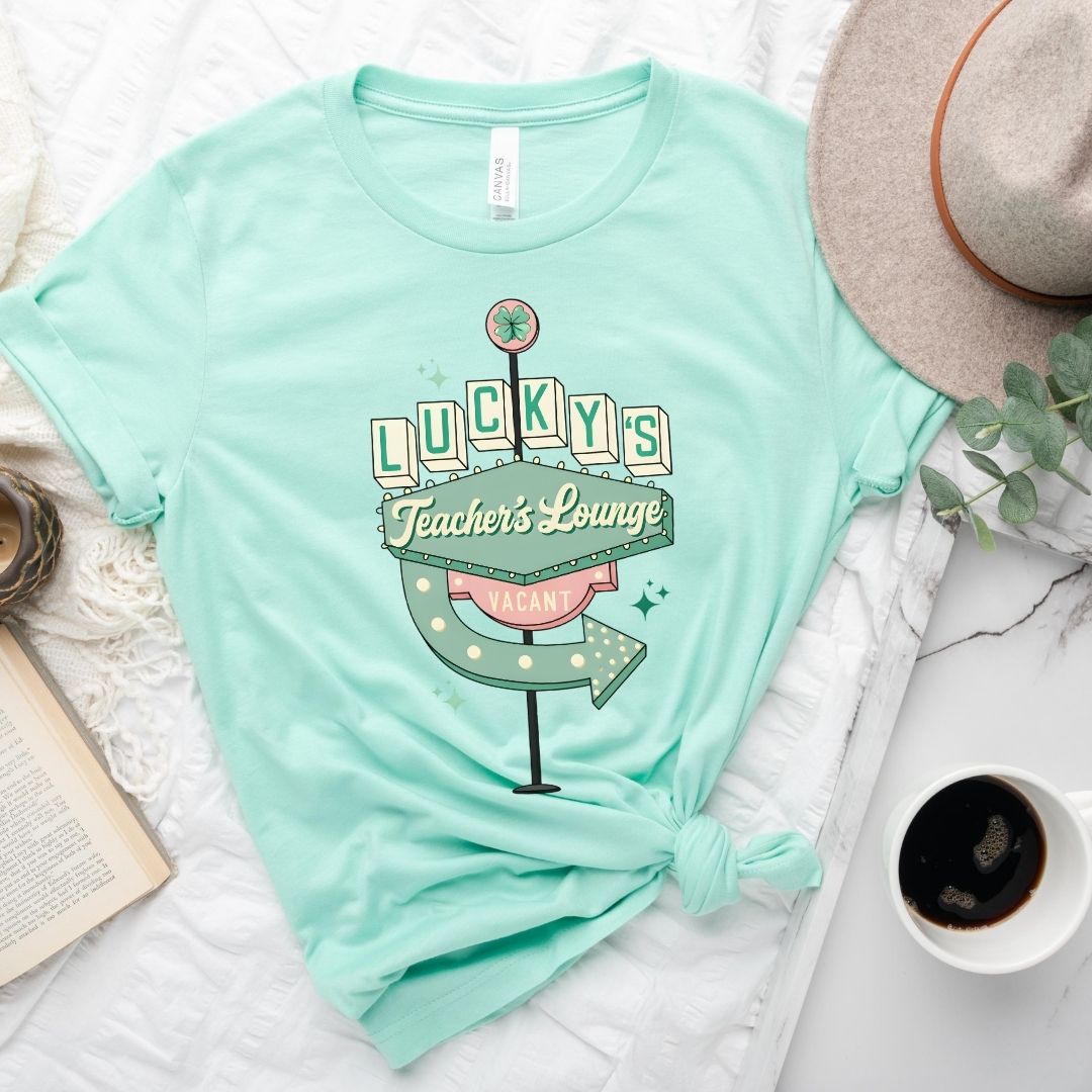 "Lucky's Teacher's Lounge" Teacher T-shirt - Teacher Care Crate - T-Shirt