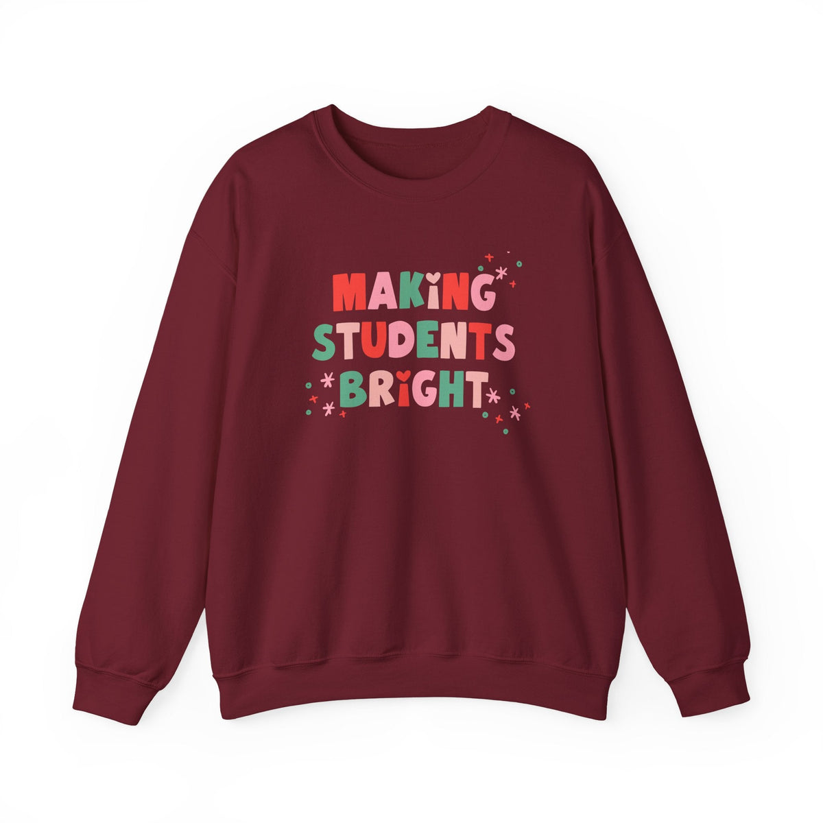 "Making Students Bright" Holiday Teacher Sweatshirt - Teacher Care Crate-Sweatshirt