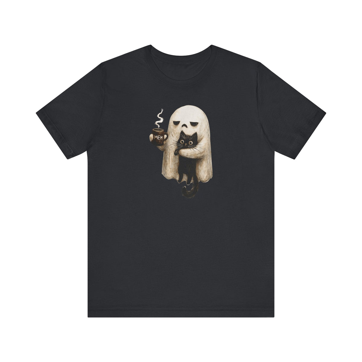 "Meh. Ghost" Funny Halloween Teacher T-shirt - Teacher Care Crate-T-Shirt