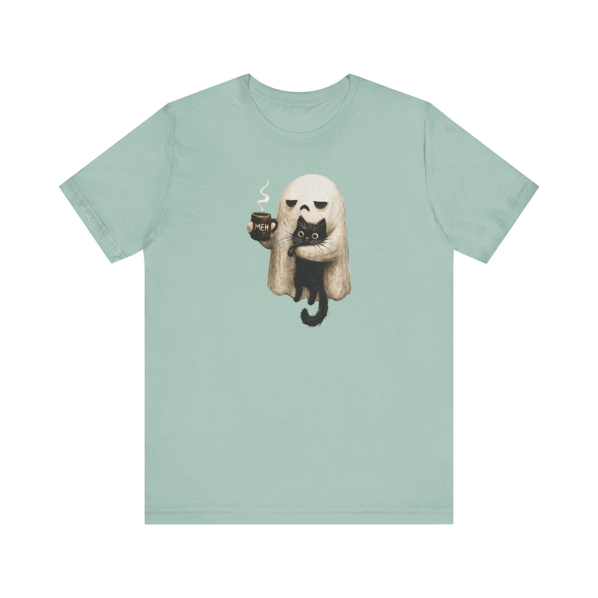 "Meh. Ghost" Funny Halloween Teacher T-shirt - Teacher Care Crate-T-Shirt