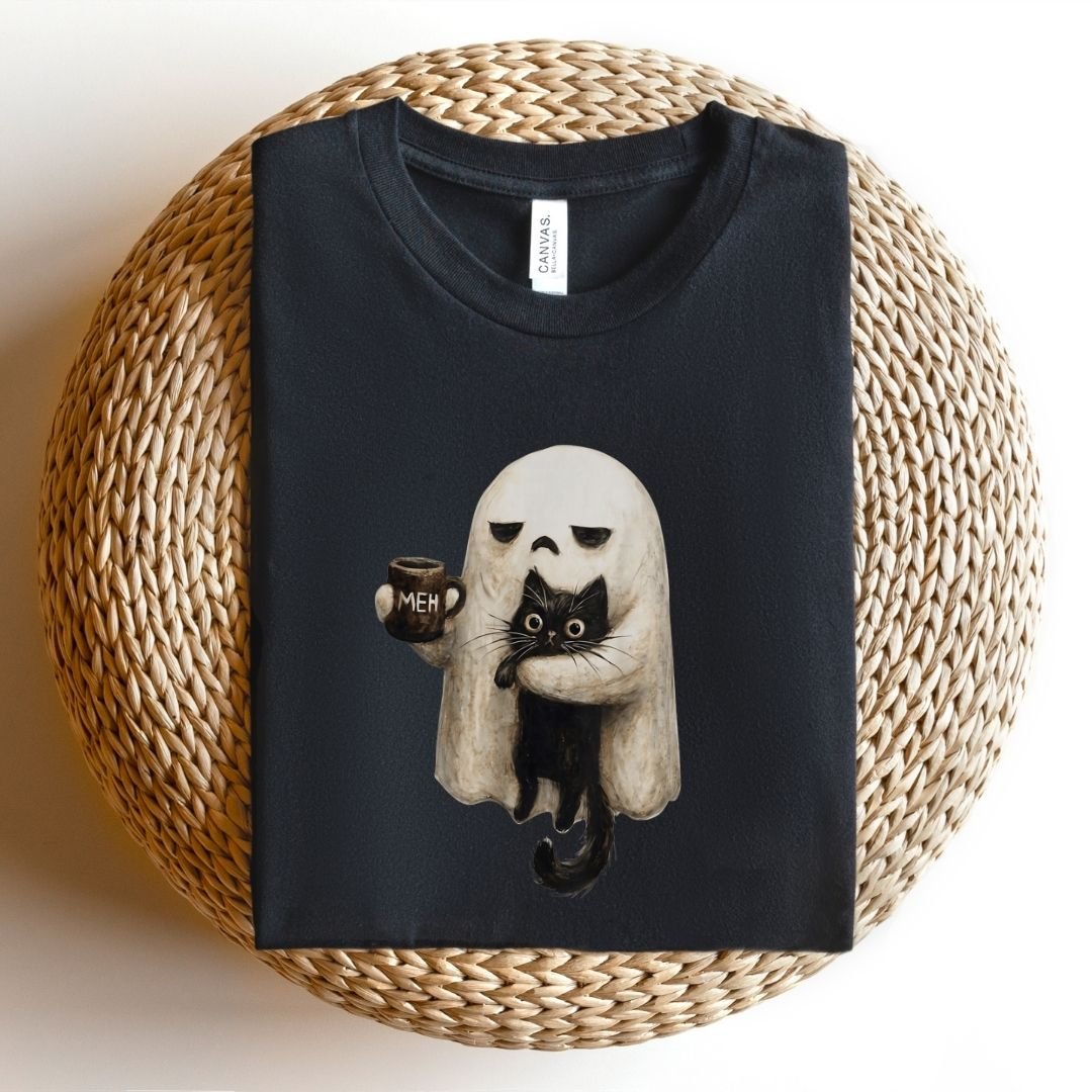 "Meh. Ghost" Funny Halloween Teacher T-shirt - Teacher Care Crate-T-Shirt