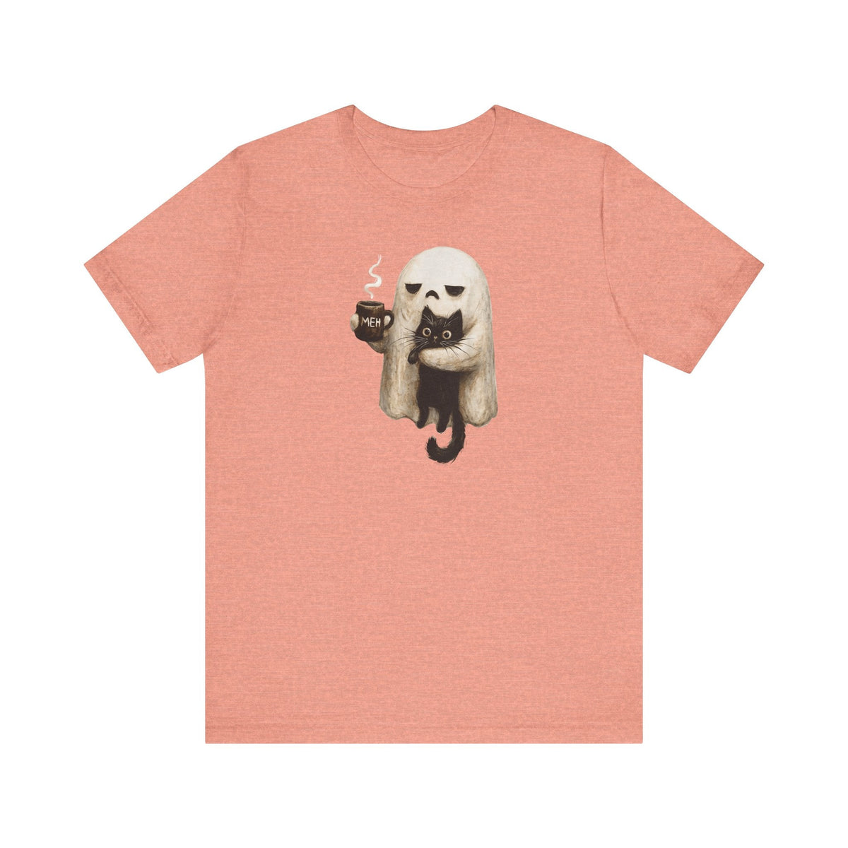 "Meh. Ghost" Funny Halloween Teacher T-shirt - Teacher Care Crate-T-Shirt