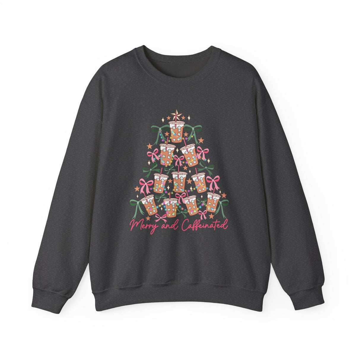 "Merry and Caffeinated" Teacher Sweatshirt - Teacher Care Crate-Sweatshirt