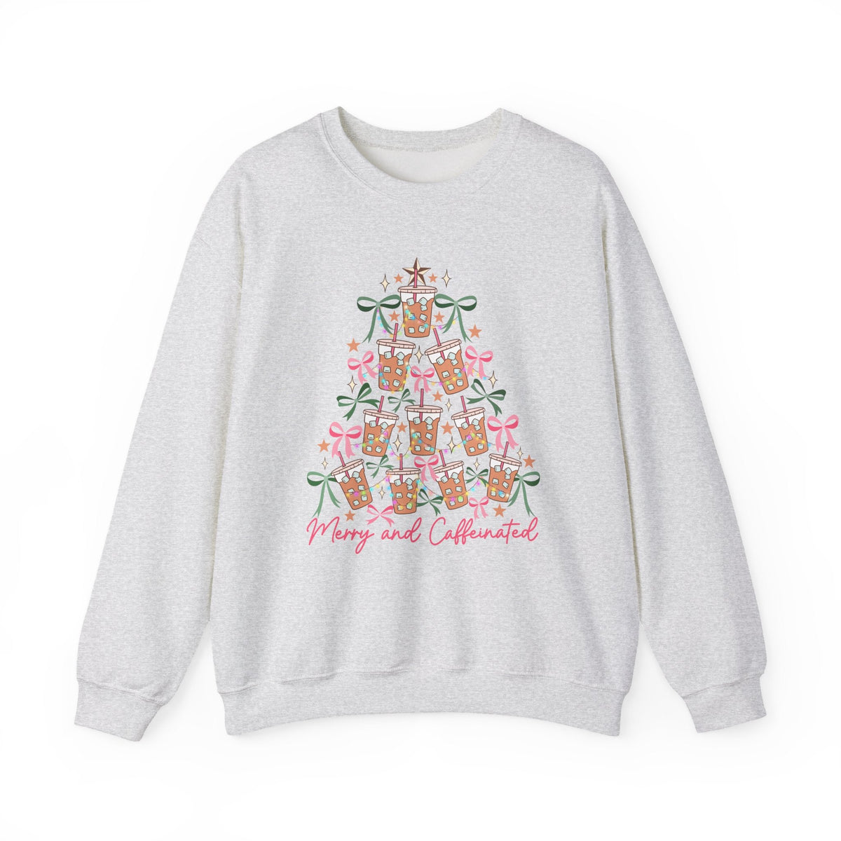 "Merry and Caffeinated" Teacher Sweatshirt - Teacher Care Crate-Sweatshirt