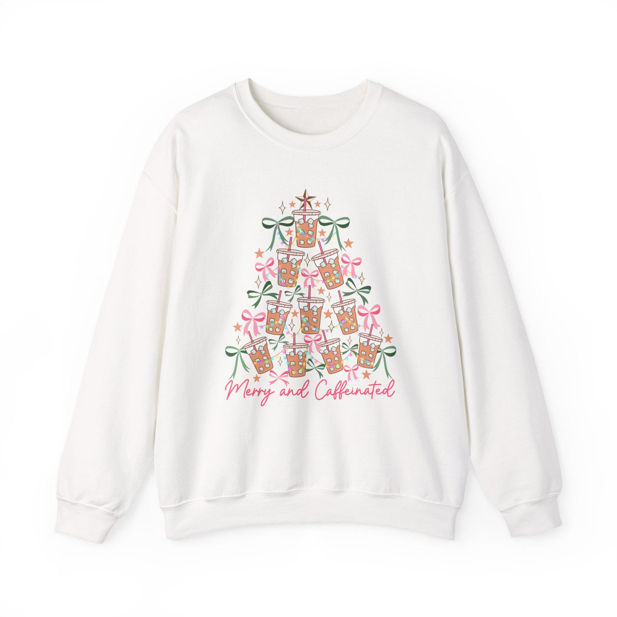 "Merry and Caffeinated" Teacher Sweatshirt - Teacher Care Crate-Sweatshirt