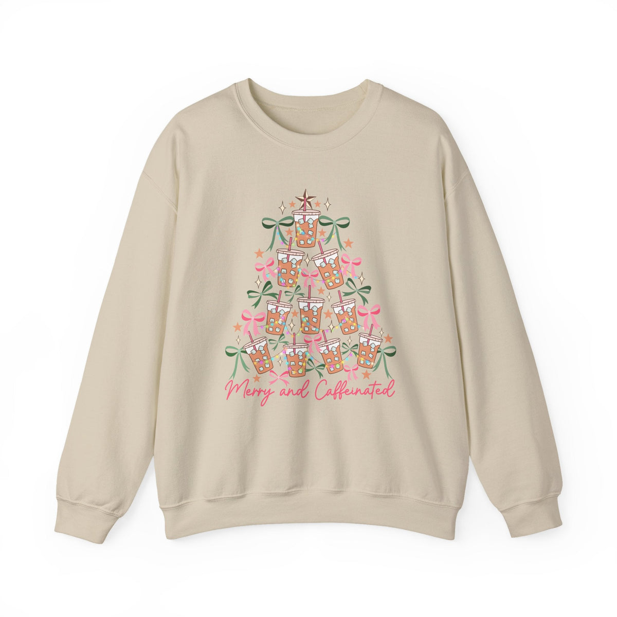 "Merry and Caffeinated" Teacher Sweatshirt - Teacher Care Crate-Sweatshirt