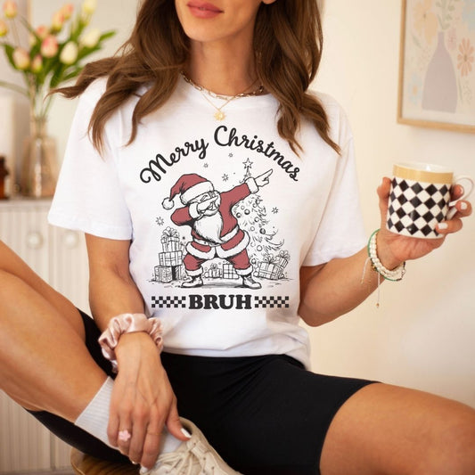 "Merry Christmas Bruh" Teacher T-shirt - Teacher Care Crate - T-Shirt
