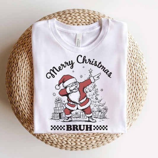 "Merry Christmas Bruh" Teacher T-shirt - Teacher Care Crate - T-Shirt